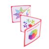voorbeeldenboek bij Geometrische puzzelstukken in houten puzzelbord