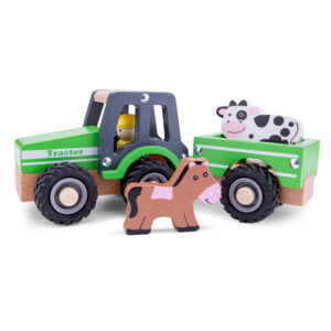 Speelgoed tractor met houten boerderijdieren – Het Speellab