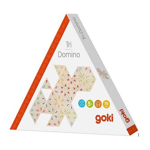 Goki Tri Domino Cijfers houten strategiespel voor kinderen en gezinnen