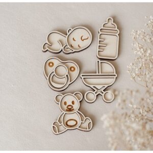 Leuk met Letters kleine vultrays baby – complete set houten sensorisch speelgoed