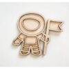 houten vultray astronaut Leuk met Letters voor sensorisch spel