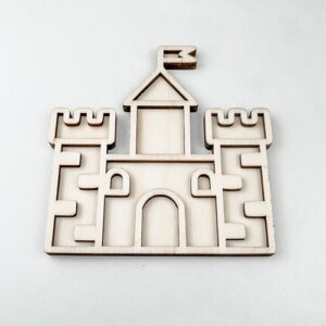 houten vultray kasteel Leuk met Letters voor sensorisch spel