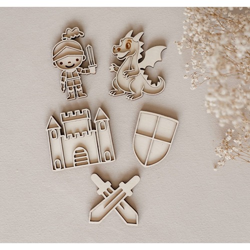 Leuk met Letters kleine vultrays ridder set