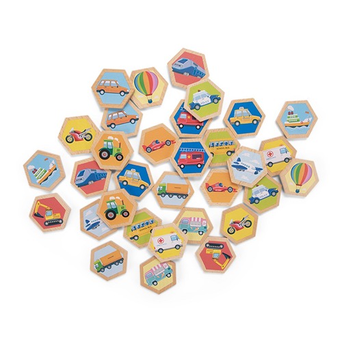 Complete overzichtsfoto Woet New classic toys houten memory spel voor kinderen
