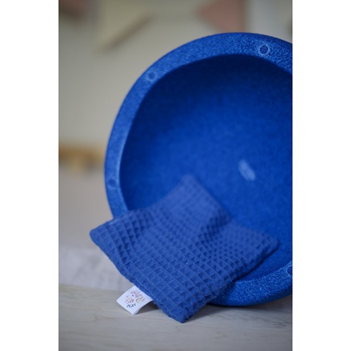 Open einde speelgoed pittenzak blauw