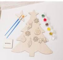 Leuk met letters Schilderset | Versier je eigen houten Kerstboom