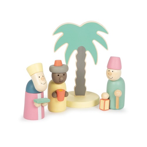Drie Wijzen uit de Small Foot Speelset Houten Kerststal verkrijgbaar bij het Speellab