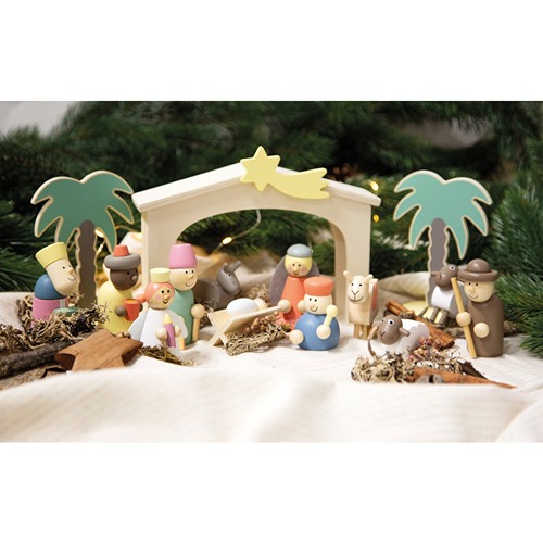 Houten kerstfiguren van Small Foot speelset – duurzaam speelgoed
