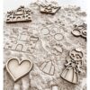 Kleine vultrays prinses gebruikt met speelrijst en kinetisch zand