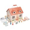 Woet houten draagbaar poppenhuis voor kinderen – Het Speellab