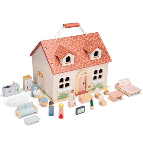 Woet houten draagbaar poppenhuis voor kinderen – Het Speellab