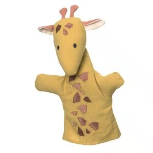 Egmont Toys handpop giraf van katoen – educatief en duurzaam speelgoed dat fantasie en taalontwikkeling stimuleert bij kinderen