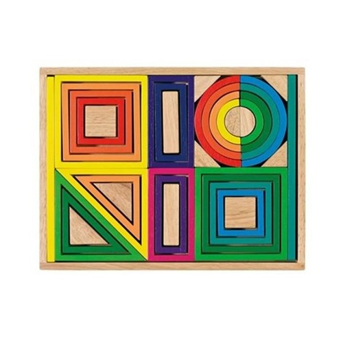 Creatief spelen met Goki regenboog bouwblokken van duurzaam hout
