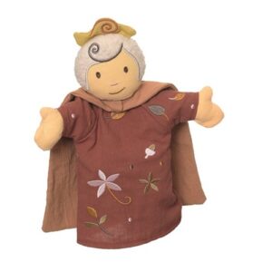 Educatieve handpop koningin van Egmont Toys voor taalontwikkeling poppenkast en fantasiespel bij het speellab