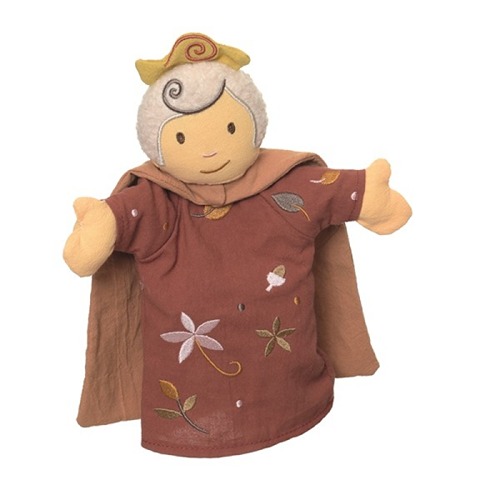 Educatieve handpop koningin van Egmont Toys voor taalontwikkeling poppenkast en fantasiespel bij het speellab