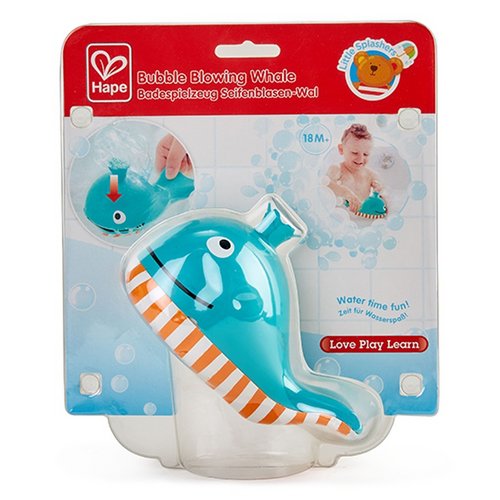 Hape Bubble Blowing Whale bubbel walvis badspeelgoed voor peuters bij Het Speellab.