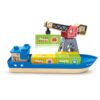 hape-cargo-ship-crane-speelset-transport-logistiek-kinderen Hape Cargo Ship & Crane speelset voor fantasierijk transport- en logistiek spel