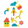 hape-kleuren-en-vormen-knutselset-177-delige-creatieve-set Kleuren en vormen knutselset van Hape met 177 onderdelen voor creatief spel.