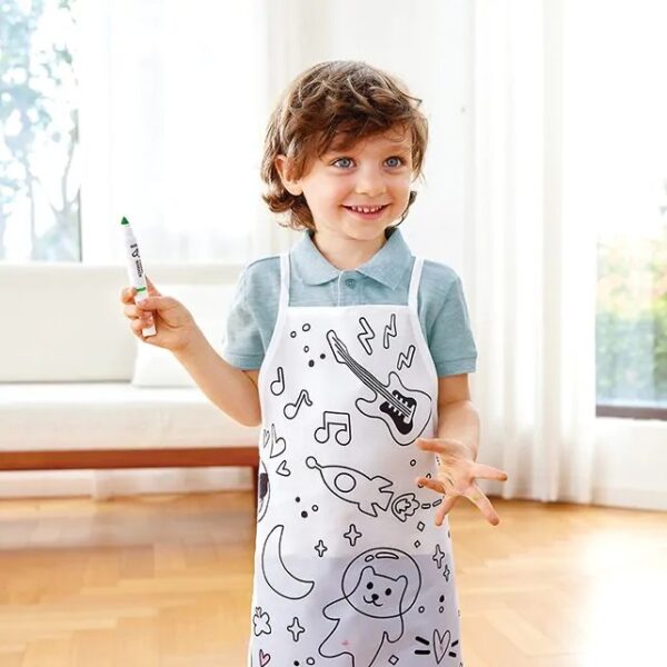 Hape knutselpakket keukenschort kleuren voor kinderen
