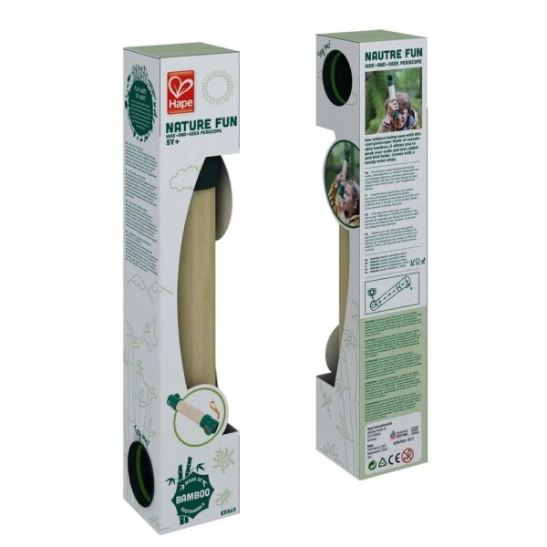 Duurzame houten periscoop van Hape voor speurneuzen en buitenavonturen.