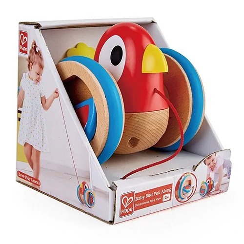 het-speellab-hape-trekdier-babyvogel-loop-en-wandspeelgoed Hape Trekdier Babyvogel aanbevolen door Het Speellab als loop- en motorisch speelgoed