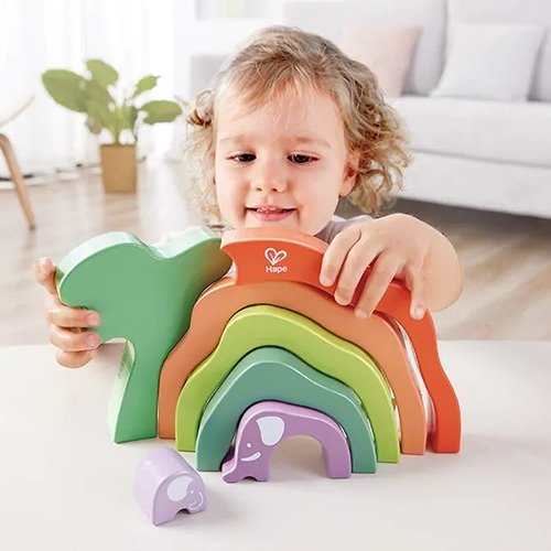 Safari Elephant Stacking Blocks van Het Speellab voor creatief bouwen kleuters en peuters