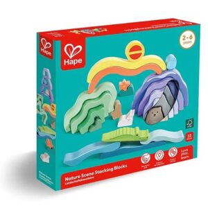 Hape houten stacking blocks die creativiteit en motoriek stimuleren
