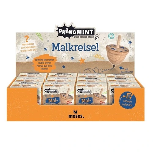 Tray met de doosjes Phanomint tekentol verkrijgbaar bij het Speellab