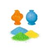 Inhoud PhänoMINT DIY stuiterballen set met korrels, vormen en handleiding over adhesie