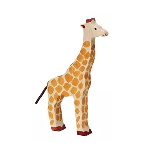 Houten handgemaakt dierfiguur Giraf voor open einde spel. Duurzaam en fantasierijk speelgoed van Holztiger bij Het Speellab