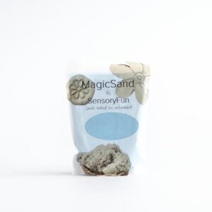 Magic Sand blauw in speelse vormen en structuren voor eindeloos fantasierijk spel