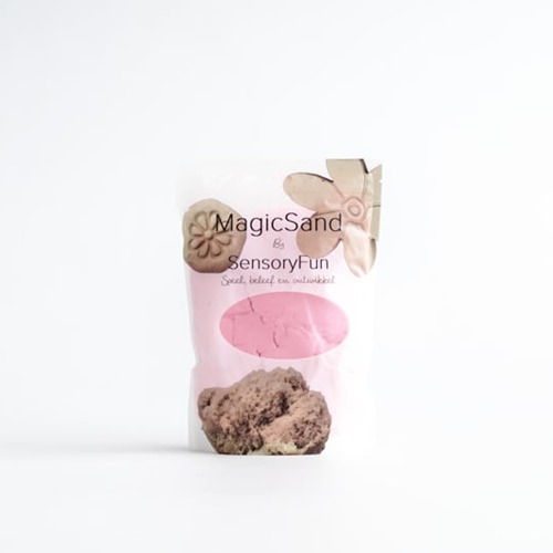 Magic Sand roze in speelse vormen en structuren voor eindeloos fantasierijk spel