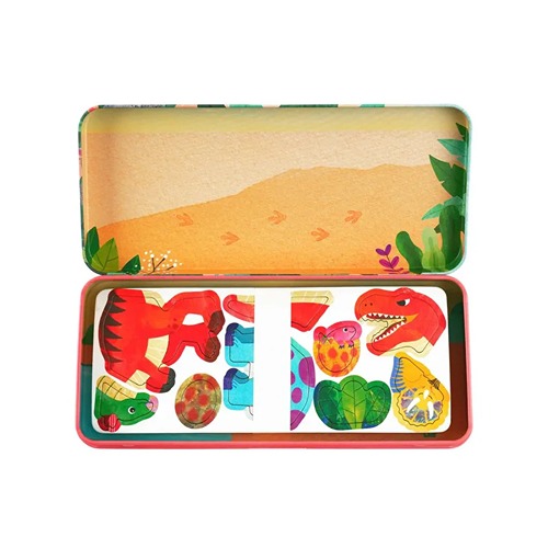 compacte-magnetische-dinos-reisbox-kinderen MierEdu magnetische dino reisbox open met speelachtergrond