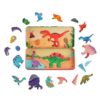 mieredu-dinos-magnetische-puzzel-stukjes-detail compacte magnetische reisbox dinosaurus speelgoed voor onderweg