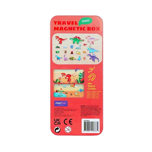 mieredu-reisbox-dinos-open-speelset magnetische dinosaurus puzzel stukjes MierEdu reisbox detail