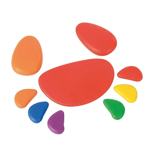 rainbow-pebbles-eduplay-sorteerstenen-stapelen De krab nagemaakt na opdrachtkaart passend bij Eduplay regenboog Pebbles